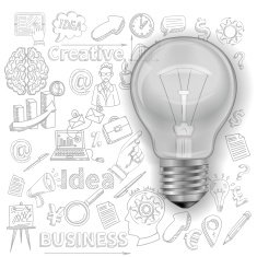 Creative Background With Lightbulb N2