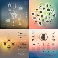 veterinary infographic with unfocused background N51
