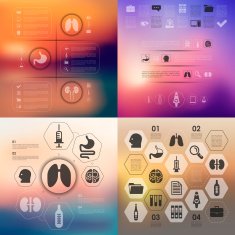 medical infographic with unfocused background N54