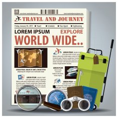 Travel And Journey Newspaper Lay Out