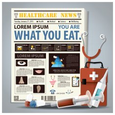 Health And Medical Newspaper Lay Out
