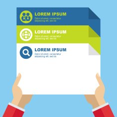 Document files in hands isolated background Flat vector illustration N2