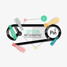 Minimal Line Design Office Web Infographics N75