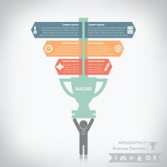 Business success infographics vector eps10