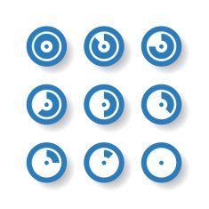 Different status of clocks Vector collection N2