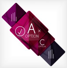 Geometric shaped option banner design template N4
