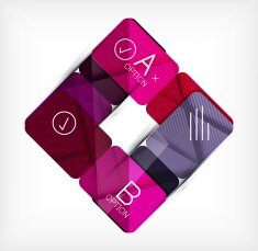 Geometric shaped option banner design template N10