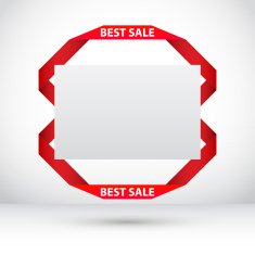 Gift Card with Origami ribbons Sale tag discount paper