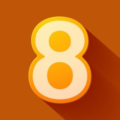 Volume icons number eight N7