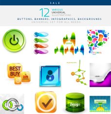 Vector illustrations set for universal use