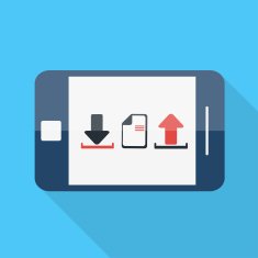 Smartphone Flat design Download upload icon