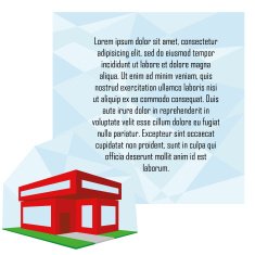 Stylish Building Illustration With Space For Text N3