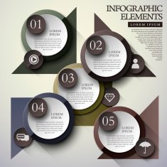 circle label infographic elements
