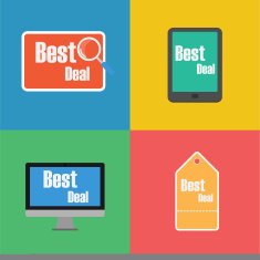 Vector Best deal sign for shopping