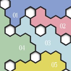 Geometric background with hexagons for infographics