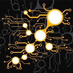Ðbstract circuit board techno background EPS10 vector