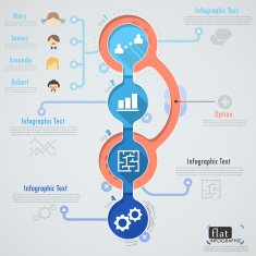 Flat infographic design N18