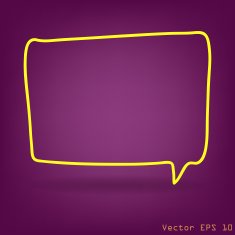 Vector speech bubble with drawing concept idea N2