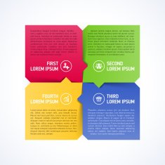 Four consecutive steps design element template