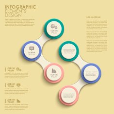 abstract circle option infographics
