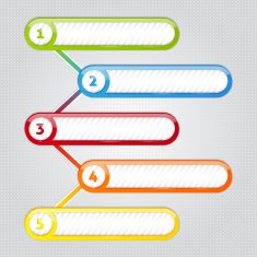 Infographics options number buttons