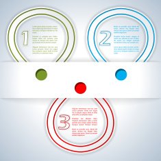 Infographic design with color ribbons N2