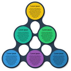Metaball template colorful round diagram infographics for presen N6