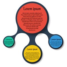 Metaball round diagram infographics N4