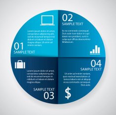 Infographics circle paper N4