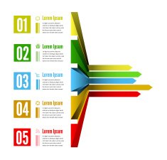 Infographic options with color arrow N2