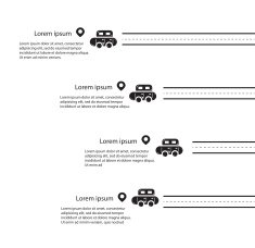 Vector of Traffic Infographic in black and white color