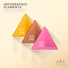 abstract triangle tag infographics N2