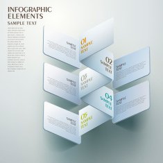 abstract origami infographics N5