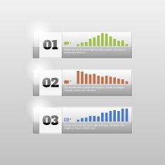 Infographics Steps with the data diagram