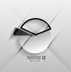 Vector infographic chart 3d paper design