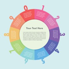 Colorful circle infographic background design