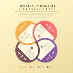 abstract circle label infographics N2