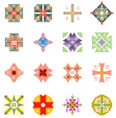 Set of geometric info templates