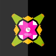 Vintage retro geometric infographic banner N2