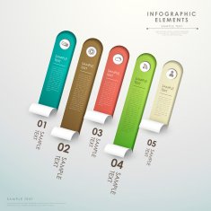 3d abstract origami banner infographics N2