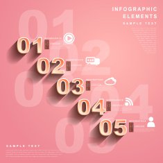 flat design abstract infographics N2