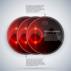 Vector infographics red circles