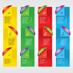 Colorful Vertical Banners Vector
