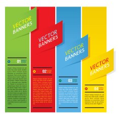 Colorful Vertical Banners Vector N2