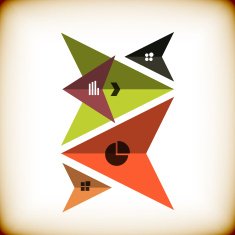 Modern arrow business abstract design template