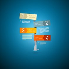 Vector Progress Steps for Tutorial Infographics N2