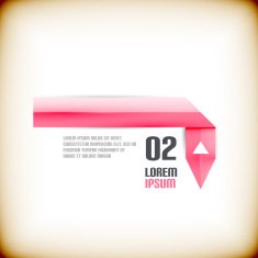 Abstract glossy ribbon infographic design
