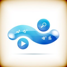 Glossy futuristic infographic design