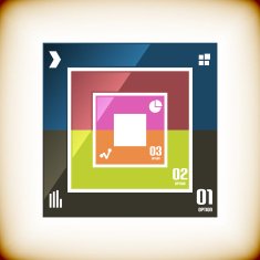 Trendy retro colored infographic design