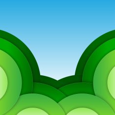 Abstract green paper circles vector background N3